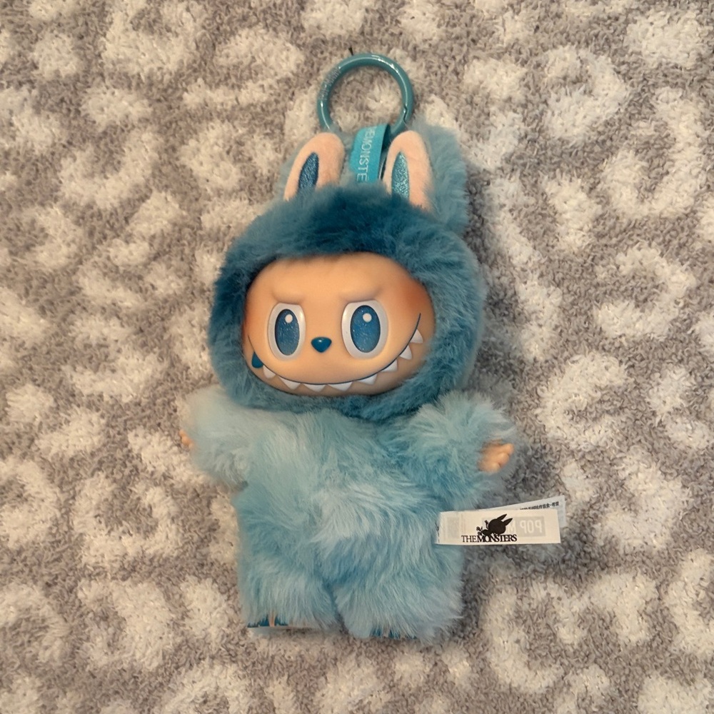 Teal Furry Character Keychain
